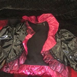 Lip Service Blacklist Burgundy pVC bolero jacket